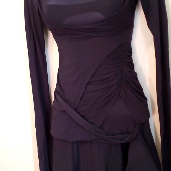 Stunning Layered Bodysuit Stretch Mini Dress, Flounce Skirt NWOT. 🔥 HOT - Picture 5 of 16